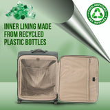 Aerolite 56x45x25cm Cabin Suitcase – EasyJet Large Cabin & British Airways/Jet2 Approved Carry On Luggage, Lightweight 60L 2-Wheel Travel Bag with TSA Lock (Green)
