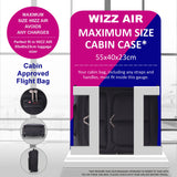 Aerolite Expandable (55x40x20cm) to (55x40x23cm) Ryanair (Priority) Maximum Allowance Lightweight Cabin Hand Luggage 2 Wheels, Maximum Size for Ryanair Priority, Wizz Air Priority, Lufthansa
