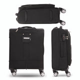 Aerolite Expandable 55x40x20cm to 55x40x23cm 4-Wheel Cabin Suitcase – MAX Size for Ryanair Priority & Wizz Air, Lufthansa, Ultra Lightweight Soft Shell Carry On with TSA Lock