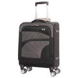 Aerolite Expandable 55x40x20cm to 55x40x23cm 4-Wheel Cabin Suitcase – MAX Size for Ryanair Priority & Wizz Air, Lufthansa, Ultra Lightweight Soft Shell Carry On with TSA Lock