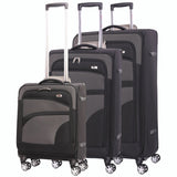 Aerolite 3 Piece Super Lightweight 4 Wheels Soft Shell Cabin & Hold Luggage Set of 3, (Cabin 21", Medium 26", Large 30")