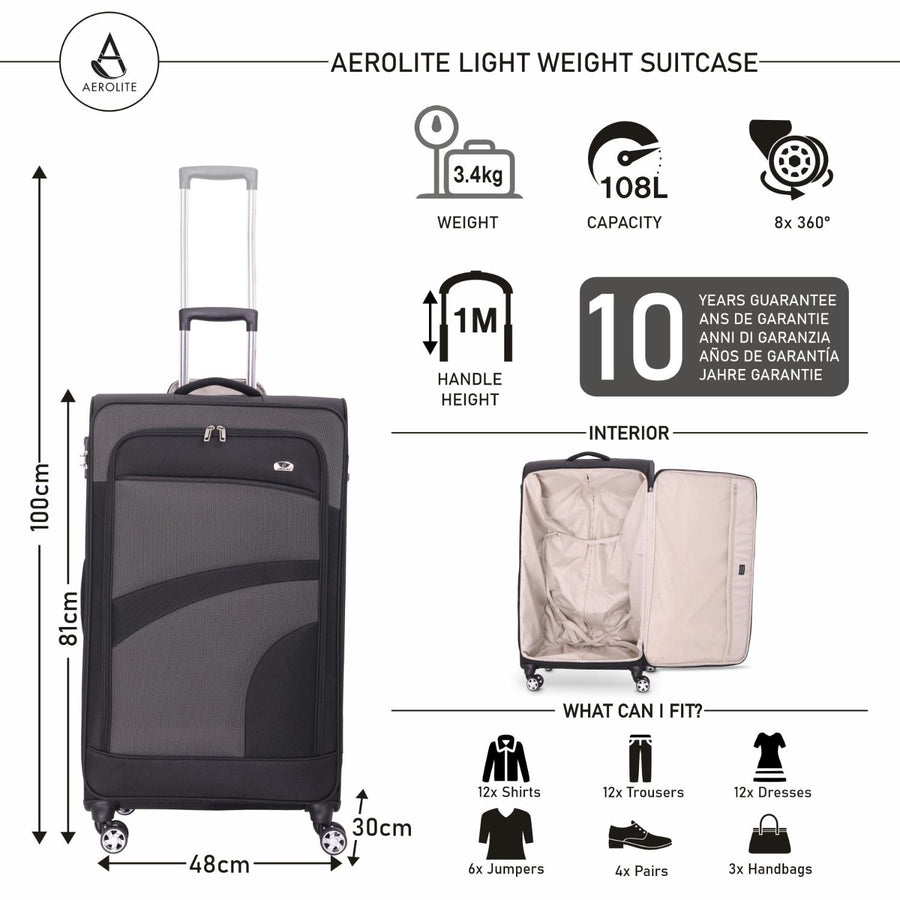 Medium Sized Suitcases Luggage Aerolite Luggage Aerolite UK