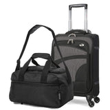 Aerolite Ryanair Priority Boarding Cabin Lightweight 2 Piece Carry On Hand Cabin Luggage Set Bundle - 55x35x20cm Suitcase + 40x20x25cm Holdall