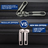 Comparison of regular vs SBS zippers on Aerolite suitcase