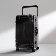 Aerolite Zipperless  Aluminium Frame Trunk, Premium Trunk Suitcase, TSA Latch-Lock, Aluminium Frame, Silent Hinomoto Wheels, 97.6L Large Luggage - Black