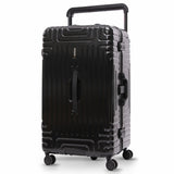 Aerolite Zipperless  Aluminium Frame Trunk, Premium Trunk Suitcase, TSA Latch-Lock, Aluminium Frame, Silent Hinomoto Wheels, 97.6L Large Luggage - Black