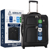 Aerolite Expandable (55x40x20cm) to (55x40x23cm) Ryanair & Wizz Air Priority Max, Lufthansa Max Lightweight Cabin Suitcase