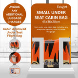 MiniMax 45x36x20cm Kids Tiger Ride-On Suitcase 4PC Set – EasyJet Max Size 29L Children’s Cabin Luggage with Drawstring Bag, Neck Pillow & Stickers