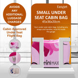 MiniMax Kids Ride-On Suitcase 45x36x20cm – Unicorn 4PC Travel Set with Bag, Neck Pillow & Stickers – EasyJet Max Size 29L Children’s Cabin Luggage