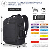 Aerolite 40x30x20cm Ryanair Free Underseat Eco-Friendly Backpack – 24L Cabin Bag, Fits Wizz Air, USB Port, RFID Pocket, YKK Zips, 10-Year Warranty