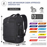 Aerolite 40x30x20cm Ryanair & Wizz Air Maximum Cabin Size Eco-Friendly Backpack ♻️ Lightweight Travel Bag with YKK Zippers & 10-Year Warranty