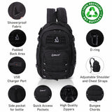 Aerolite 40x20x25cm Ryanair Maximum Premium Quality Eco - Friendly Tactical Backpack, Shower - Resistant Backpack For Camping Hiking Trekking, 20L Approved Travel Carry On Flight Rucksack with 10 Year Warranty + Luggage Scale + TSA Lock - Aerolite UK