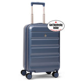 Aerolite 55x35x25cm Hard Shell Carry On Hand Cabin Luggage Suitcase with 4 Spinner Wheels & TSA Lock – Max Size Cabin Bag for Air Europa, Air France, ITA Airways, KLM & Transavia - Blue