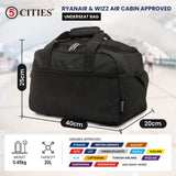 Aerolite (40x20x25cm) Approved for Ryanair Free Allowance, With 5 Years Guarantee, New and Improved 2025 Holdall Cabin Luggage Under Seat Flight Bag