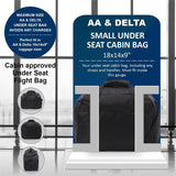 Aerolite 18x14x9” AA and Delta Maximum Size Cabin Bags with 5 Year Guarantee Foldable Carry On Premium Bag Holdall Small Lightweight Cabin Luggage Under seat Flight Travel Duffel Bag - Aerolite UK