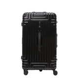 Aerolite Zipperless  Aluminium Frame Trunk, Premium Trunk Suitcase, TSA Latch-Lock, Aluminium Frame, Silent Hinomoto Wheels, 97.6L Large Luggage - Black