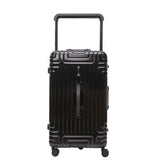 Aerolite Zipperless  Aluminium Frame Trunk, Premium Trunk Suitcase, TSA Latch-Lock, Aluminium Frame, Silent Hinomoto Wheels, 97.6L Large Luggage - Black