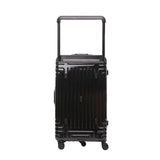 Aerolite Zipperless  Aluminium Frame Trunk, Premium Trunk Suitcase, TSA Latch-Lock, Aluminium Frame, Silent Hinomoto Wheels, 97.6L Large Luggage - Black