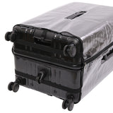 Aerolite Zipperless  Aluminium Frame Trunk, Premium Trunk Suitcase, TSA Latch-Lock, Aluminium Frame, Silent Hinomoto Wheels, 97.6L Large Luggage - Black