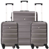 Aerolite Hard Shell Suitcase Luggage Group Travel Bundle - 2 x 21 Cabin Hand Luggage + 1 x Large 29" Hold Luggage Suitcase (3 Piece Luggage Set)