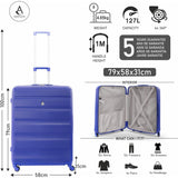 Aerolite 29" Large Lightweight Hard Shell Luggage Suitcase Spinner Suitcase with 4 Wheels, (79x58x31cm), 127L - Aerolite UK