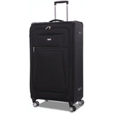 Aerolite Reinforced Super Strong and Light 4 Wheel Lightweight Hold Check in Luggage Suitcase With 3-Digit Combination Barrel Padlock, Double-Tube Retractable Trolley Handle, 10 Year Guarantee - Aerolite UK