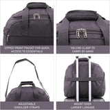 Aerolite (56x45x25cm) Easyjet Large Cabin, British Airways Jet2 Maximum Soft Shell Cabin Suitcase & (45x36x20cm) Easyjet Max Holdall