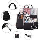 Aerolite packing cubes with zippers and TSA padlock details