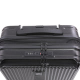Aerolite M-Lite Smart 21” Cabin Suitcase – Expandable 55x40x20cm to 55x40x23cm, Front Laptop Compartment, Silent Japanese Hinomoto Wheels with Brake Button, Durable Polypropylene, USB Charging & TSA Lock
