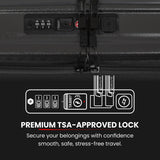 Aerolite M-Lite Smart 21” Cabin Suitcase – Expandable 55x40x20cm to 55x40x23cm, Front Laptop Compartment, Silent Japanese Hinomoto Wheels with Brake Button, Durable Polypropylene, USB Charging & TSA Lock