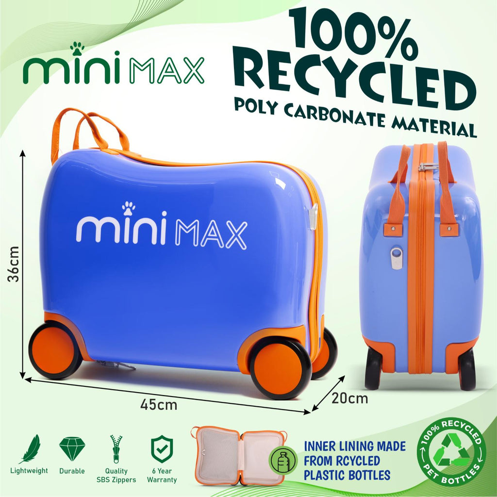 Aerolite MiniMax Childrens RideOn Suitcase Fits 45x36x20cm EasyJet Ma