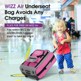 Aerolite MiniMAX Wizz Air 40x30x20 Maximum Size Cabin Hand Luggage Under Seat Trolley Backpack Carry On Cabin Hand Luggage Bag 2 Wheel (Black)