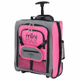 Aerolite MiniMAX Wizz Air 40x30x20 Maximum Size Cabin Hand Luggage Under Seat Trolley Backpack Carry On Cabin Hand Luggage Bag 2 Wheel (Black)