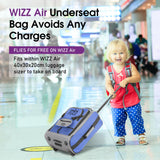 Aerolite MiniMAX Wizz Air 40x30x20 Maximum Size Cabin Hand Luggage Under Seat Trolley Backpack Carry On Cabin Hand Luggage Bag 2 Wheel (Black)