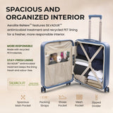 Aerolite 56x45x25cm Large Cabin Bag – Easyjet Large Cabin/Plus/Flexi, British Airways & Jet2 Maximum Cabin Luggage Size, Lightweight Hard Shell Suitcase with 8 Spinner Wheels, TSA Lock, 56L Capacity, 5-Year Warranty, Blue