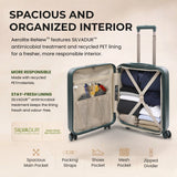 Aerolite 56x45x25cm Large Cabin Bag – Easyjet Large Cabin/Plus/Flexi, British Airways & Jet2 Maximum Cabin Luggage Size, Lightweight Hard Shell Suitcase with 8 Spinner Wheels, TSA Lock, 56L Capacity, 5-Year Warranty, Forest Green