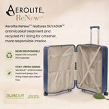 Aerolite Large 28" 100L Lightweight ABS-Polycarbonate Hard Shell Suitcase, 4 Dual Wheel Spinner, TSA Lock, Durable Check-In Hold Luggage - Blue