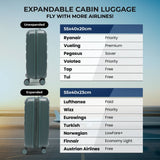 Aerolite Expandable 55x40x20cm to 55x40x23cm Ryanair Priority, Wizz Air Priority, Lufthansa Max Size Lightweight Hard Shell Carry On Hand Cabin Luggage Suitcase with 4 Wheels (FOREST GREEN)