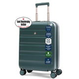 Aerolite Expandable Cabin Suitcase 55x40x20cm to 55x40x23cm – Ryanair Priority, Wizz Air & Lufthansa Approved Carry On Luggage with TSA Lock, 8 Spinner Wheels & ABS-Polycarbonate Shell (FOREST GREEN)