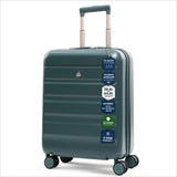 Aerolite Expandable 55x40x20cm to 55x40x23cm Ryanair Priority, Wizz Air Priority, Lufthansa Max Size Lightweight Hard Shell Carry On Hand Cabin Luggage Suitcase with 4 Wheels (FOREST GREEN)