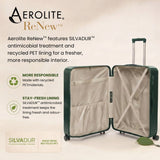 Aerolite Large 28" 100L Lightweight ABS-Polycarbonate Hard Shell Suitcase, 4 Dual Wheel Spinner, TSA Lock, Durable Check-In Hold Luggage - Forest Green