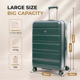 Aerolite Extra Large XL 32" 144L Lightweight ABS-polycarbonate alloy Hard Shell Suitcase, 4 Dual Wheel Spinner, TSA Lock, Heavy-Duty Check-In Travel Luggage - Forest Green