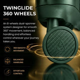 Aerolite Large 28" 100L Lightweight ABS-Polycarbonate Hard Shell Suitcase, 4 Dual Wheel Spinner, TSA Lock, Durable Check-In Hold Luggage - Forest Green