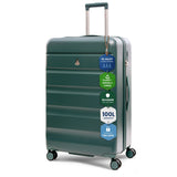 Aerolite Large 28" 100L Lightweight ABS-Polycarbonate Hard Shell Suitcase, 4 Dual Wheel Spinner, TSA Lock, Durable Check-In Hold Luggage - Forest Green