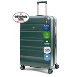 Aerolite Large 28" 100L Lightweight ABS-Polycarbonate Hard Shell Suitcase, 4 Dual Wheel Spinner, TSA Lock, Durable Check-In Hold Luggage - Forest Green