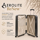 Aerolite Large 28" 100L Lightweight ABS-Polycarbonate Hard Shell Suitcase, 4 Dual Wheel Spinner, TSA Lock, Durable Check-In Hold Luggage - Graphite Shadow