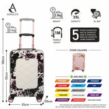 Aerolite (55x35x20cm) Premium Hard Shell Designer Cabin Suitcase, Approved For Ryanair (Priority), Easyjet (plus/flexi/up front/extra legroom/large cabin upgrade), British Airways, Wizz Air, & Many More