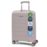 Aerolite Premium PP Expandable Cabin Suitcase 55x40x20cm to 55x40x23cm, Ryanair & Wizz Air Priority Max Size, Lightweight Polypropylene Hard Shell Carry-On with 4 Wheels & TSA Lock - Cream