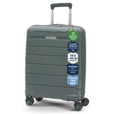 Aerolite Premium PP Expandable Cabin Suitcase 55x40x20cm to 55x40x23cm, Ryanair & Wizz Air Priority Max Size, Lightweight Polypropylene Hard Shell Carry-On with 4 Wheels & TSA Lock - Green