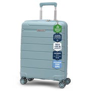 Aerolite Premium PP Expandable Cabin Suitcase 55x40x20cm to 55x40x23cm, Ryanair & Wizz Air Priority Max Size, Lightweight Polypropylene Hard Shell Carry-On with 4 Wheels & TSA Lock - Sage